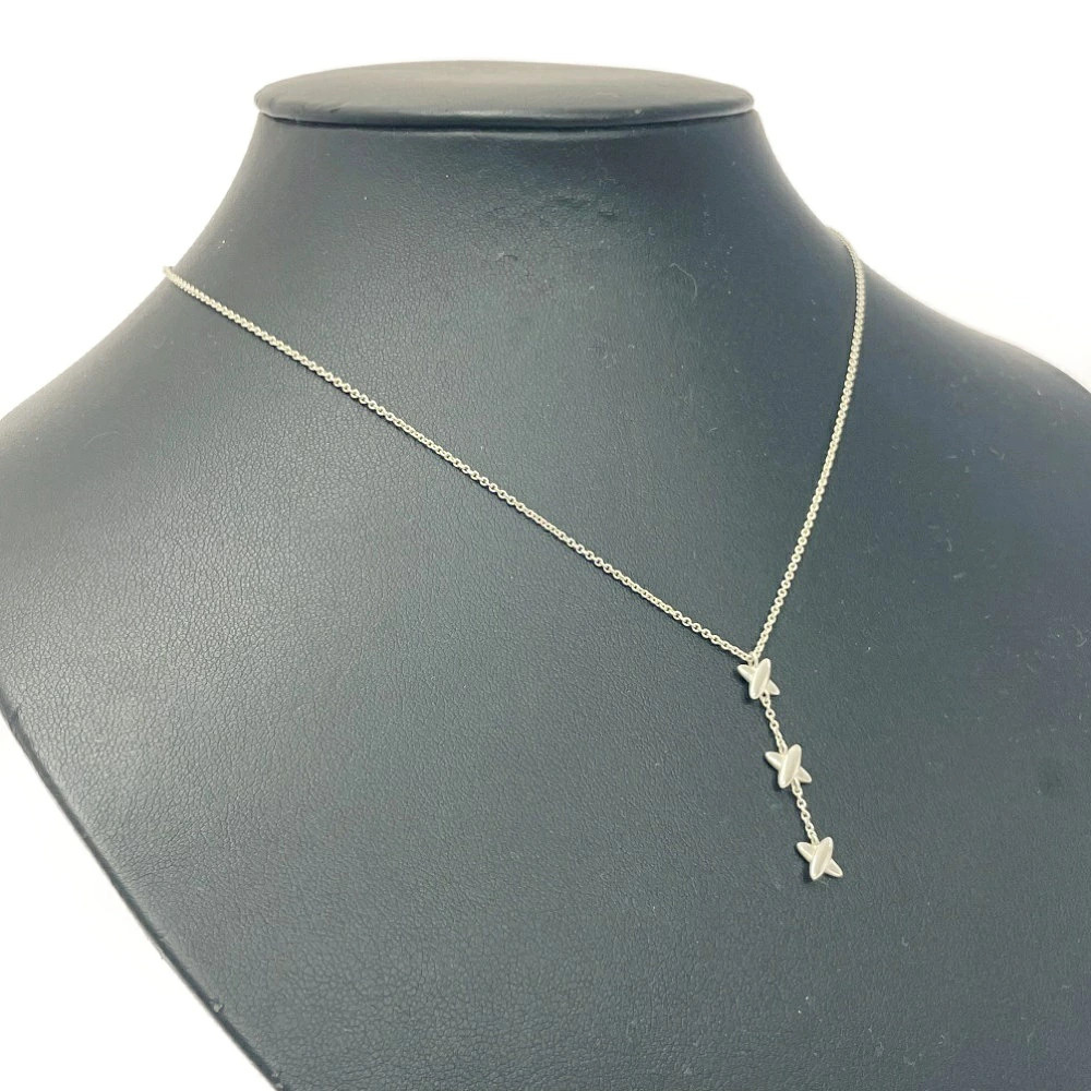 TIFFANYCo Tiffany Silver Kiss Triple Strand Necklace Sterling Silver
